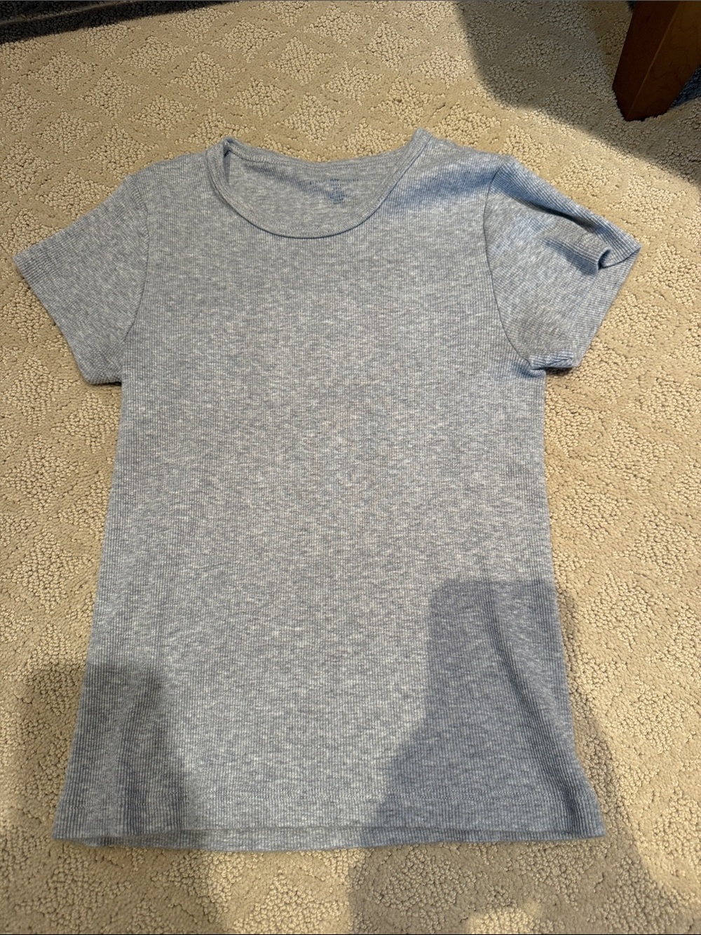 Brandy Heather Gray ribbed short sleeve top